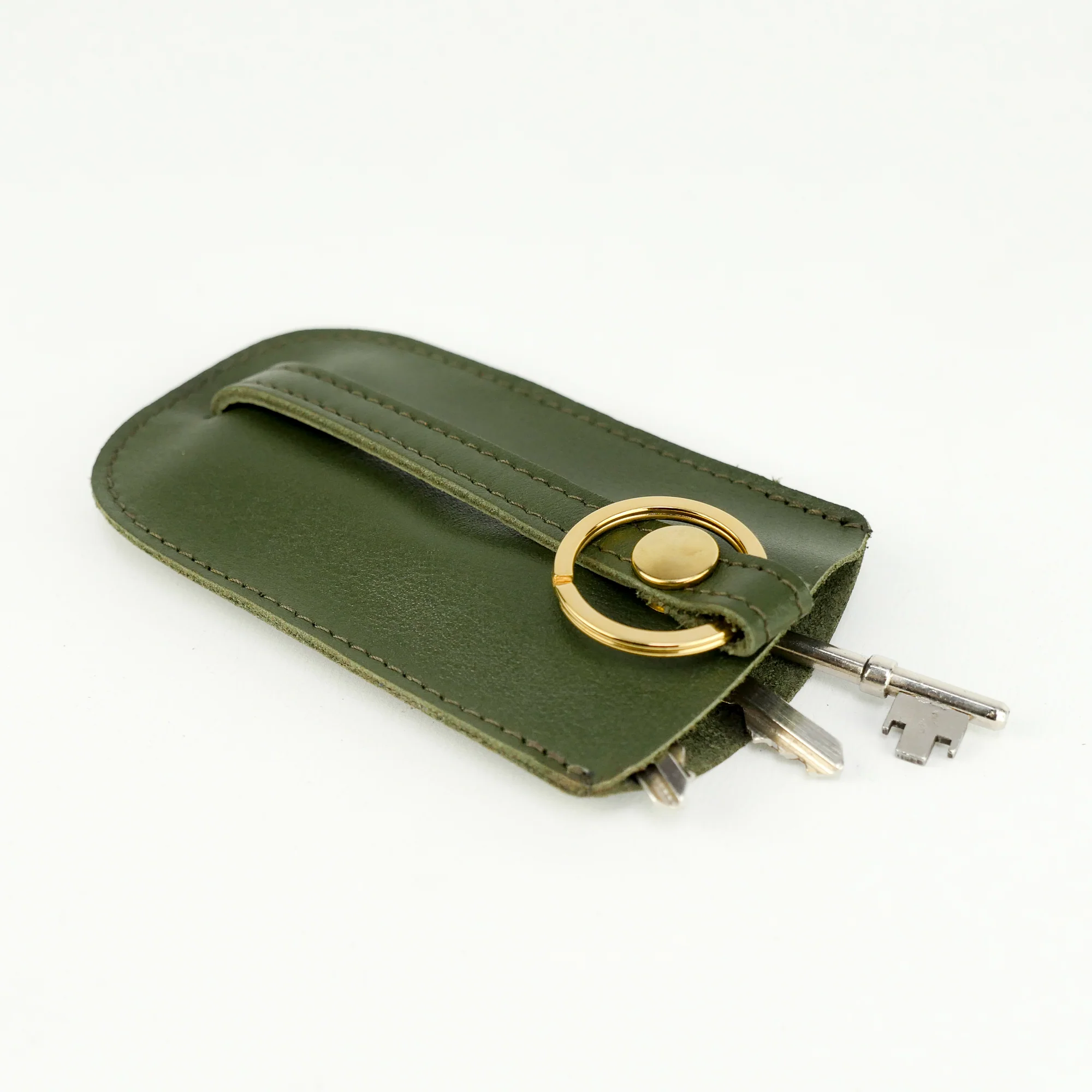 2000_x_2000_RBK_Olive-1 Leather Key Wallet Family Size Olive - Image 1