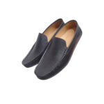 Leather Full Lofer for Mens Black 41