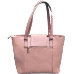 Women’s Pink Leather Tote Bag - Image 2